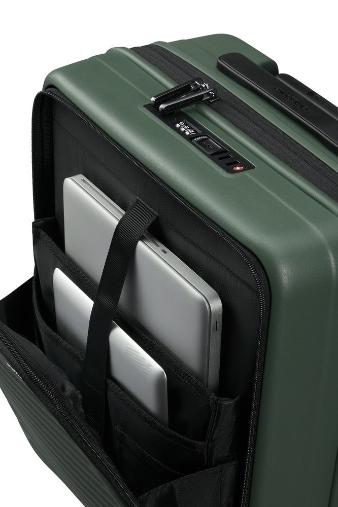 Samsonite RESTACKD utvidbar PC kabinkoffert 55 cm Sage-Harde kofferter-BagBrokers