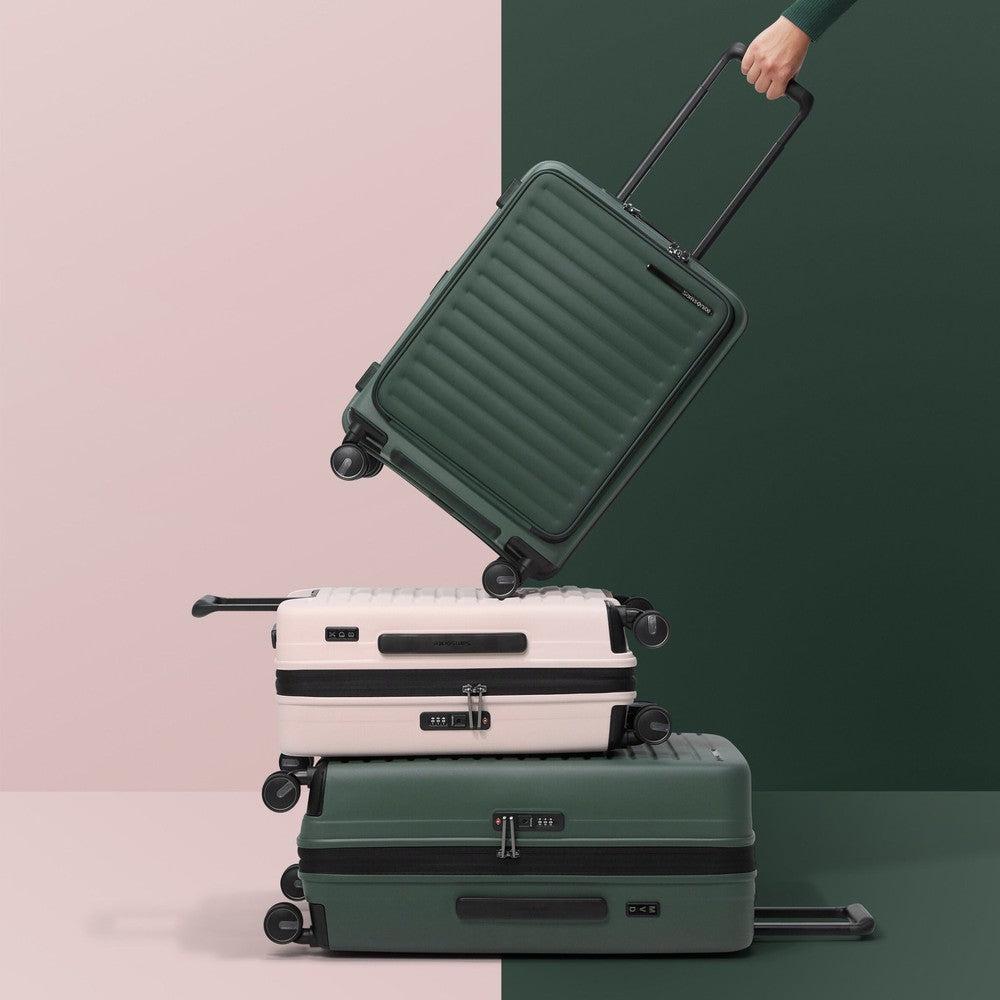 Samsonite RESTACKD utvidbar PC kabinkoffert 55 cm Rose-Harde kofferter-BagBrokers