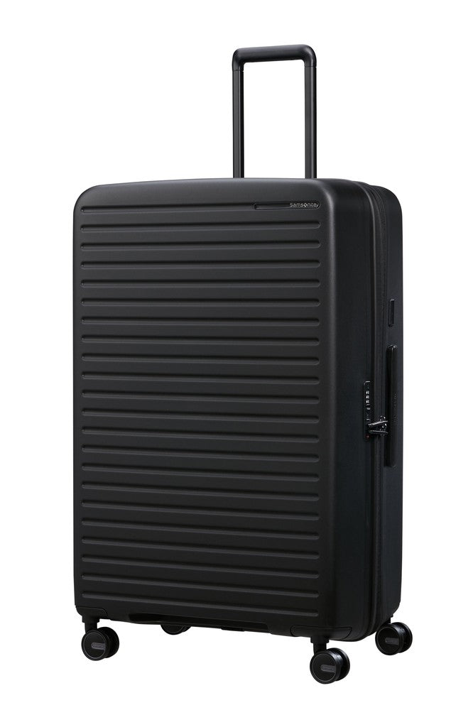 Samsonite RESTACKD utvidbar ekstra stor koffert 81 cm Black-Harde kofferter-BagBrokers