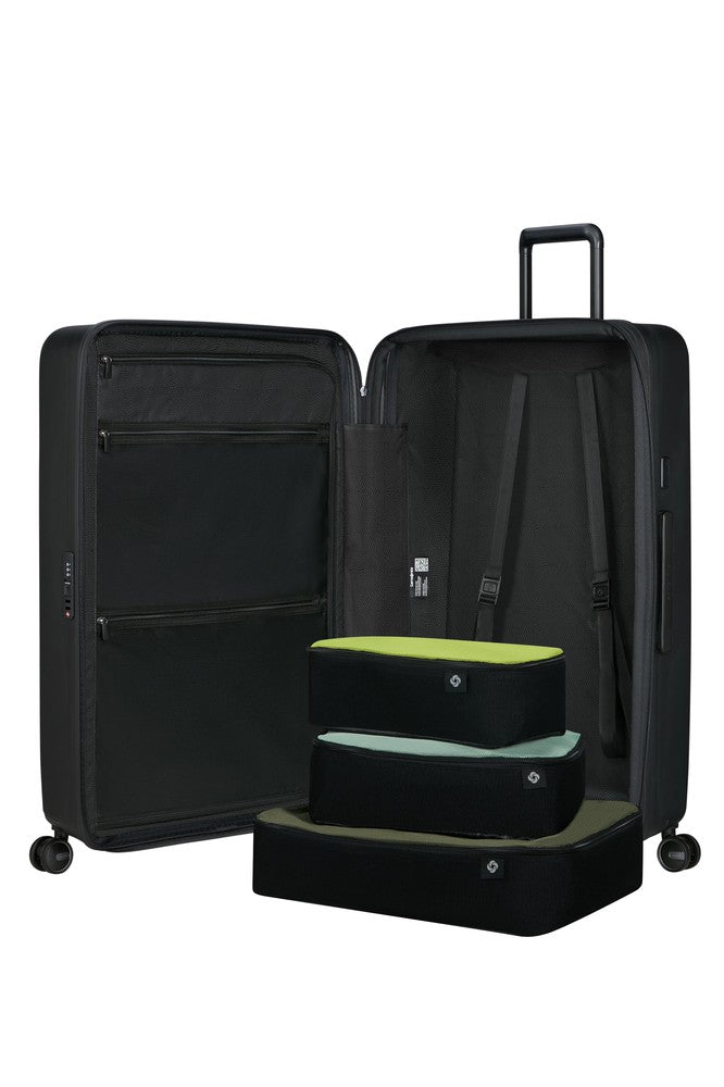 Samsonite RESTACKD utvidbar ekstra stor koffert 81 cm Black-Harde kofferter-BagBrokers