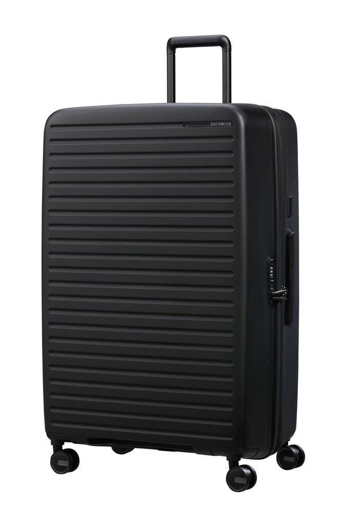 Samsonite RESTACKD utvidbar ekstra stor koffert 81 cm Black-Harde kofferter-BagBrokers