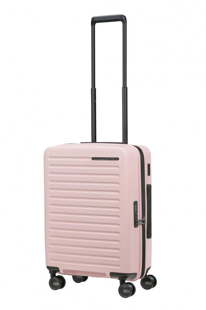 Samsonite RESTACKD utvidbar kabinkoffert 55 cm Rose-Harde kofferter-BagBrokers