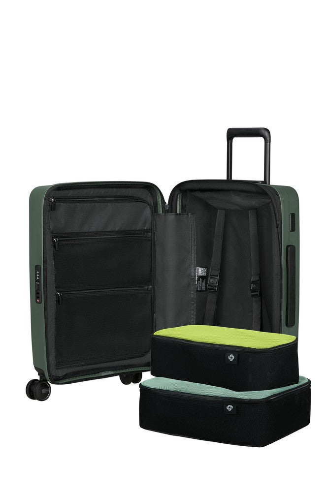 Samsonite RESTACKD utvidbar kabinkoffert 55 cm Sage-Harde kofferter-BagBrokers