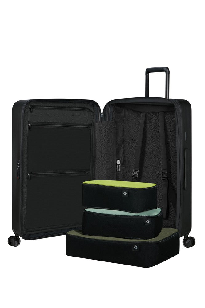 Samsonite RESTACKD utvidbar stor koffert 75 cm Black-Harde kofferter-BagBrokers