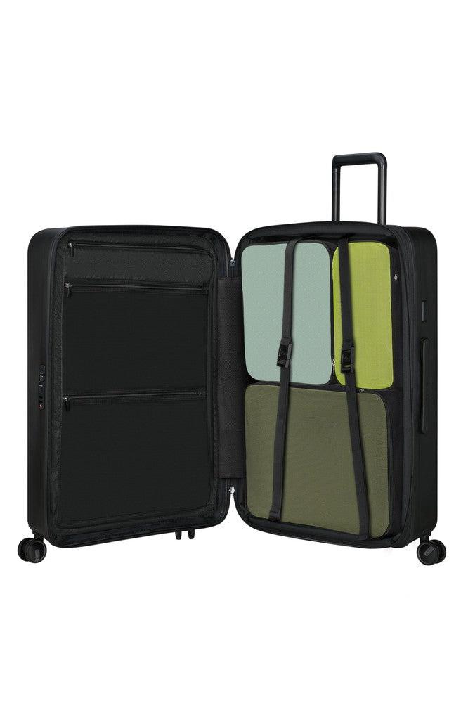 Samsonite RESTACKD utvidbar stor koffert 75 cm Black-Harde kofferter-BagBrokers