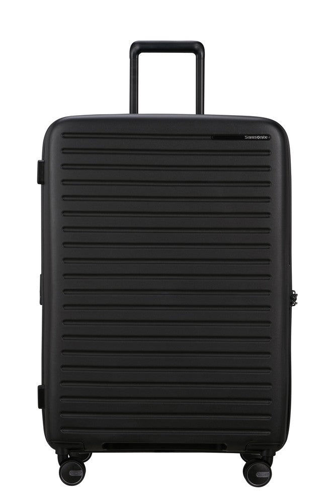 Samsonite RESTACKD utvidbar stor koffert 75 cm Black-Harde kofferter-BagBrokers