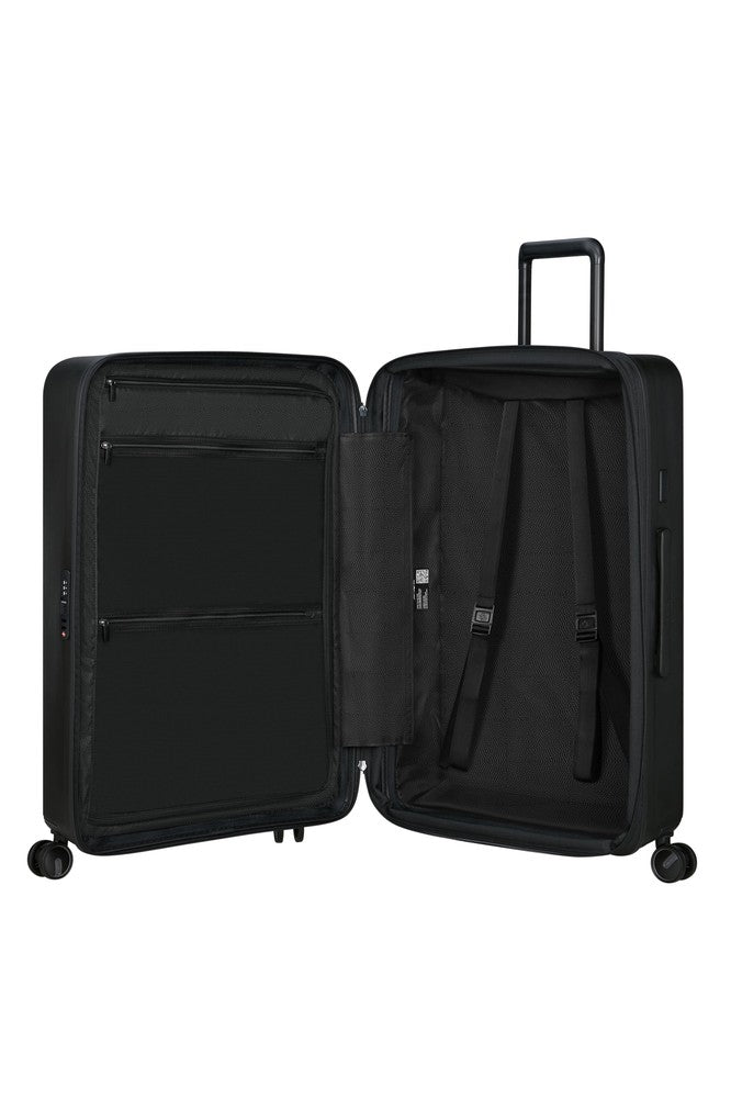 Samsonite RESTACKD utvidbar stor koffert 75 cm Black-Harde kofferter-BagBrokers