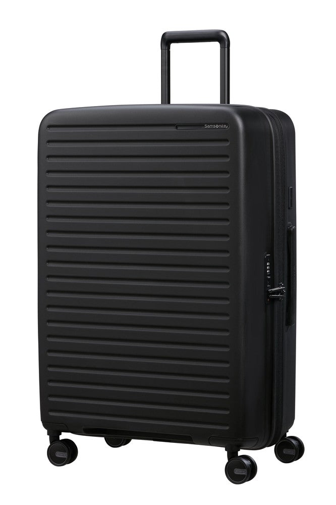 Samsonite RESTACKD utvidbar stor koffert 75 cm Black-Harde kofferter-BagBrokers