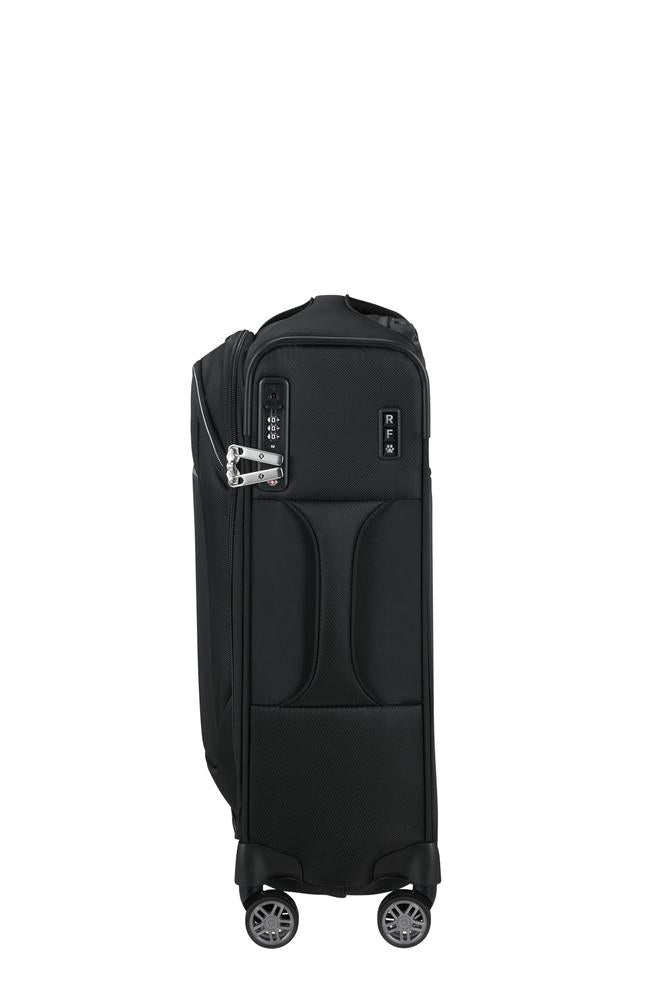 Samsonite Re-Lite myk Utvidbar kabinkoffert med 4 hjul 55 cm Svart-Myke kofferter-BagBrokers