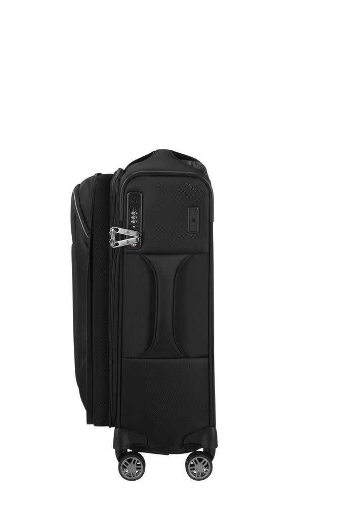 Samsonite Re-Lite myk Utvidbar kabinkoffert med 4 hjul 55 cm Svart-Myke kofferter-BagBrokers