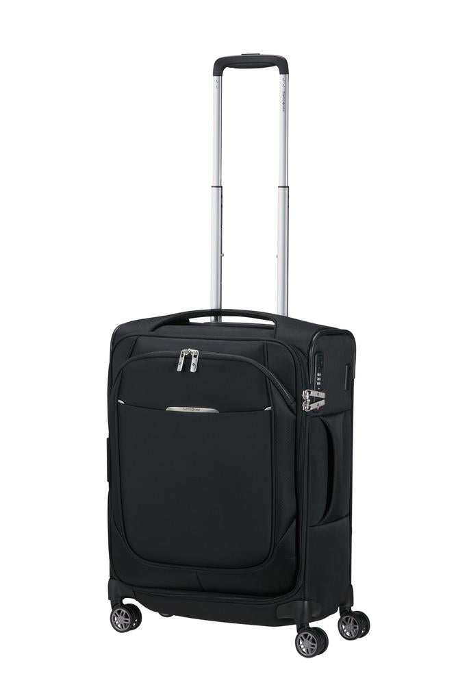 Samsonite Re-Lite myk Utvidbar kabinkoffert med 4 hjul 55 cm Svart-Myke kofferter-BagBrokers