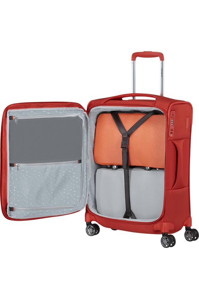 Samsonite Re-Lite myk Utvidbar kabinkoffert med 4 hjul 55 cm Valmuerød-Myke kofferter-BagBrokers