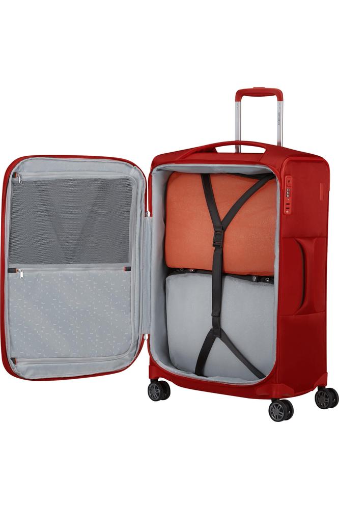 Samsonite Re-Lite myk Utvidbar koffert med 4 hjul 67 cm Valmuerød-Myke kofferter-BagBrokers