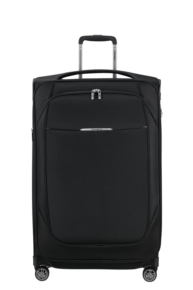Samsonite Re-Lite myk Utvidbar koffert med 4 hjul 78 cm Svart-Myke kofferter-BagBrokers
