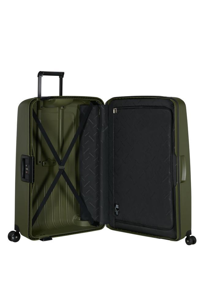 Samsonite S'Cure hard ekstra stor koffert 81 cm/138L Olive-Harde kofferter-BagBrokers