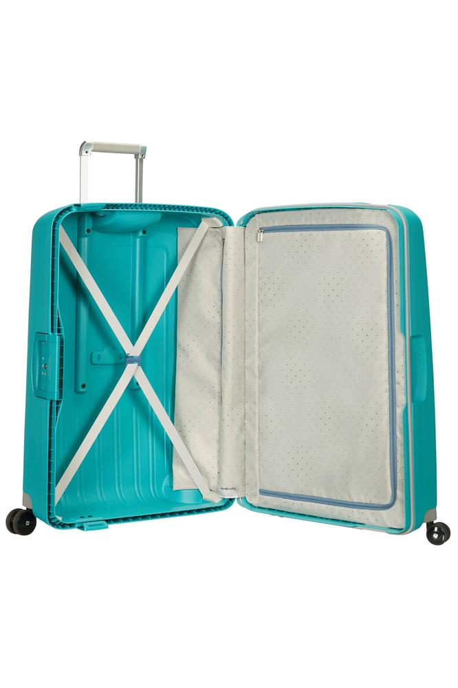Samsonite S'Cure hard ekstra stor koffert XL 81 cm/138L Aqua Blue-Harde kofferter-BagBrokers