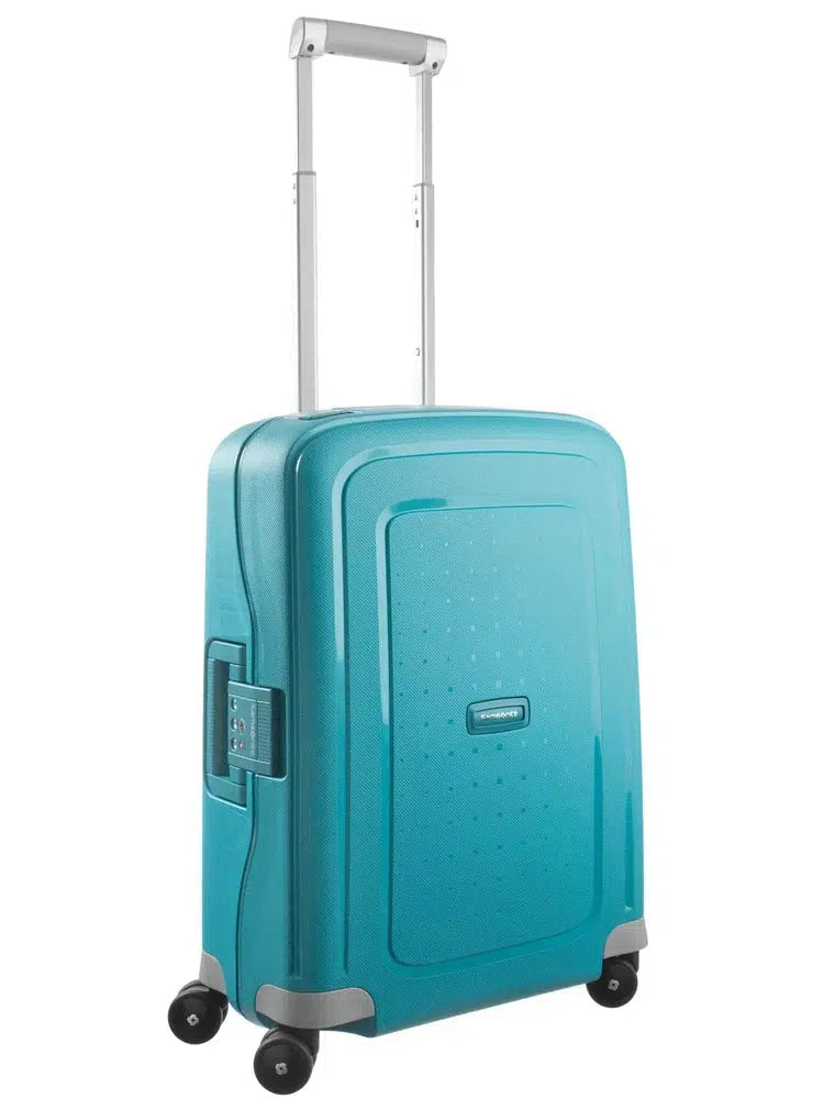 Samsonite S'Cure hard kabin koffert 55 cm/34L Aqua Blue-Harde kofferter-BagBrokers