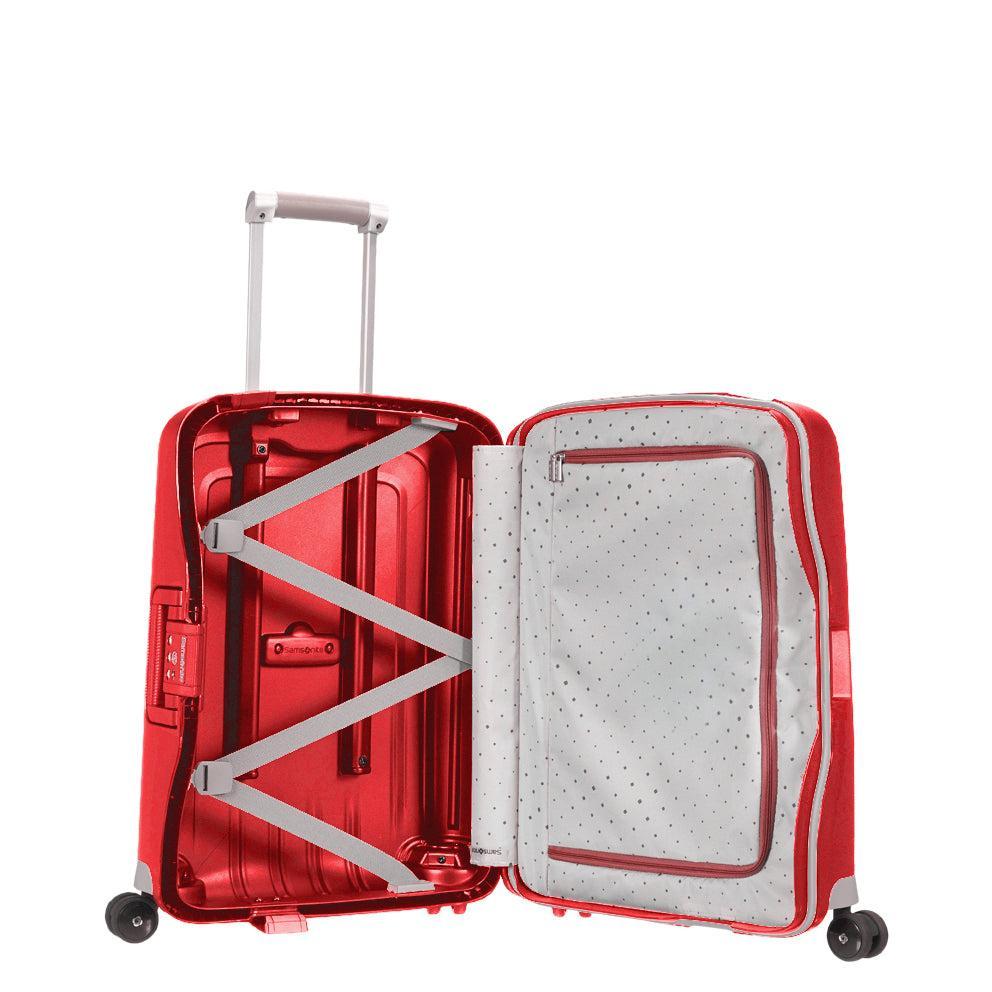 Samsonite S'Cure hard kabin koffert 55 cm/34L Crimson Red-Harde kofferter-BagBrokers