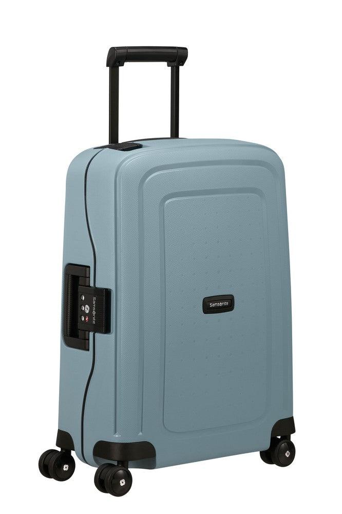 Samsonite S'Cure hard kabin koffert 55 cm/34L Icy Blue-Harde kofferter-BagBrokers