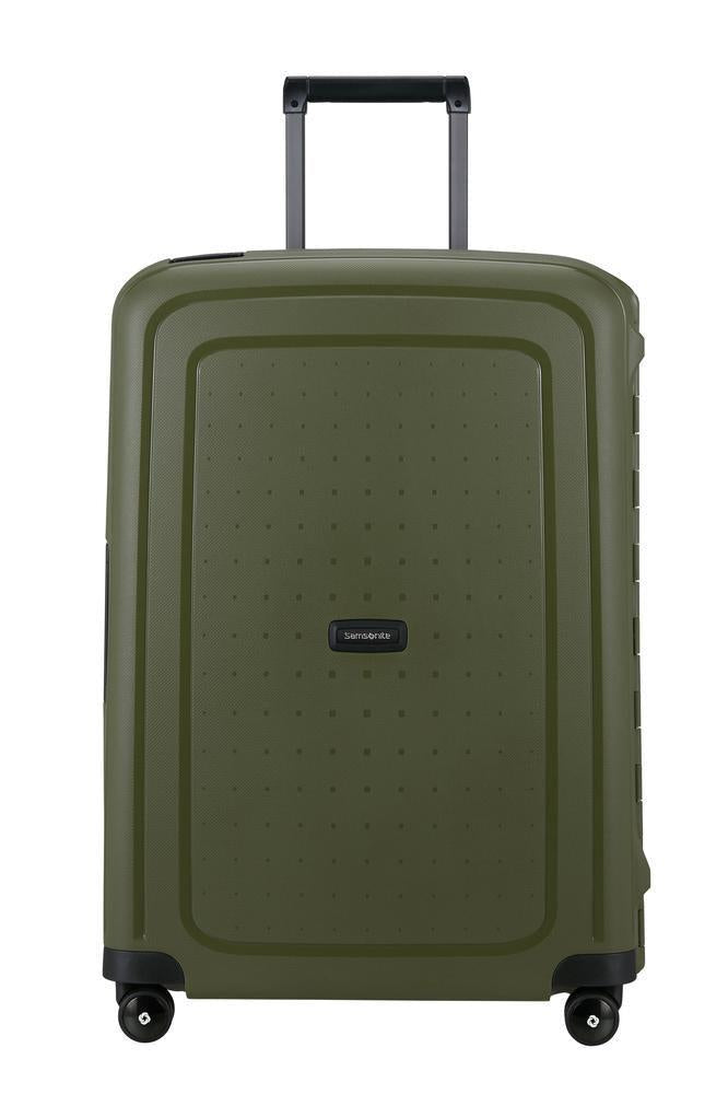 Samsonite S'Cure hard ekstra stor koffert 81 cm/138L Olive-Harde kofferter-BagBrokers