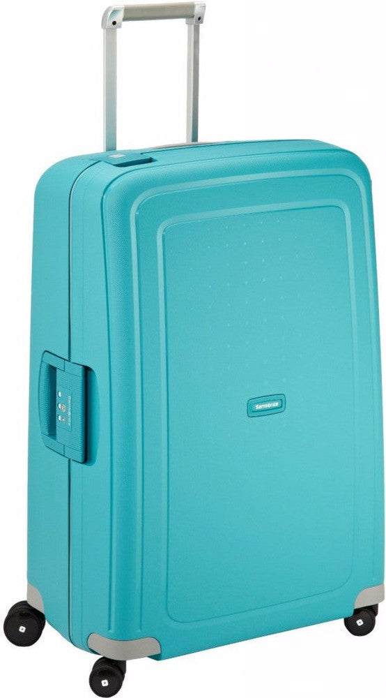 Samsonite S'Cure,hard stor koffert 75 cm/102L Aqua Blue-Harde kofferter-BagBrokers