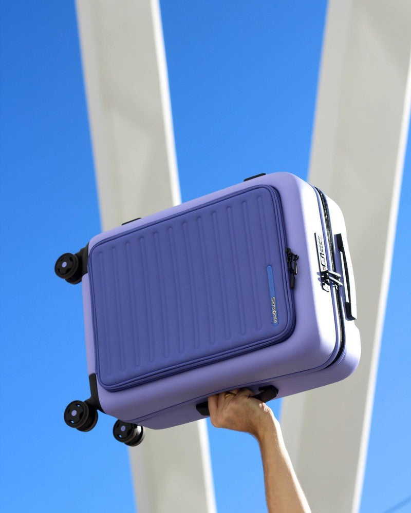 Samsonite STACKD Utvidbar kabin PC-koffert med 4 hjul 55 cm Lavendel-Harde kofferter-BagBrokers