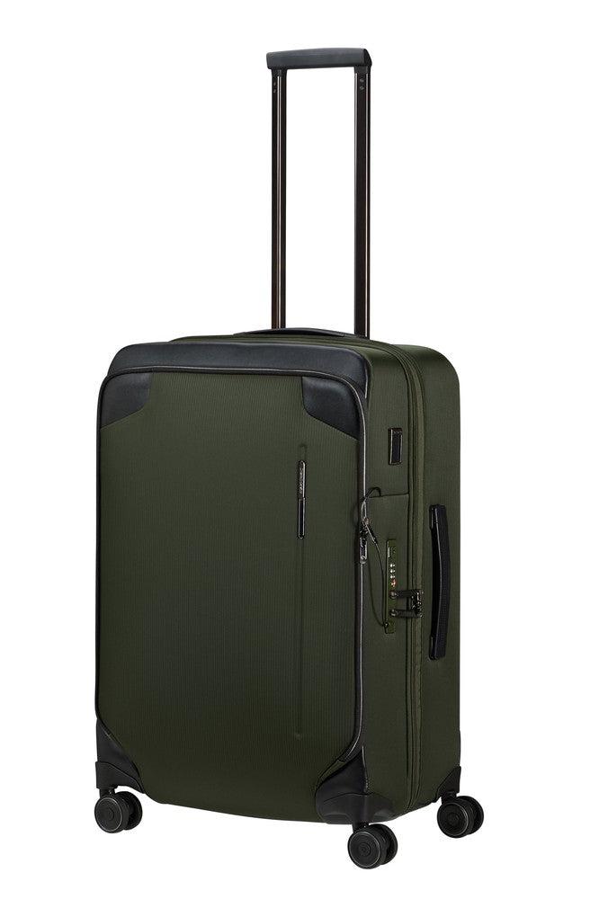 Samsonite Splendix medium utvidbar koffert med 4 hjul 67 cm Green/Black-Myke kofferter-BagBrokers