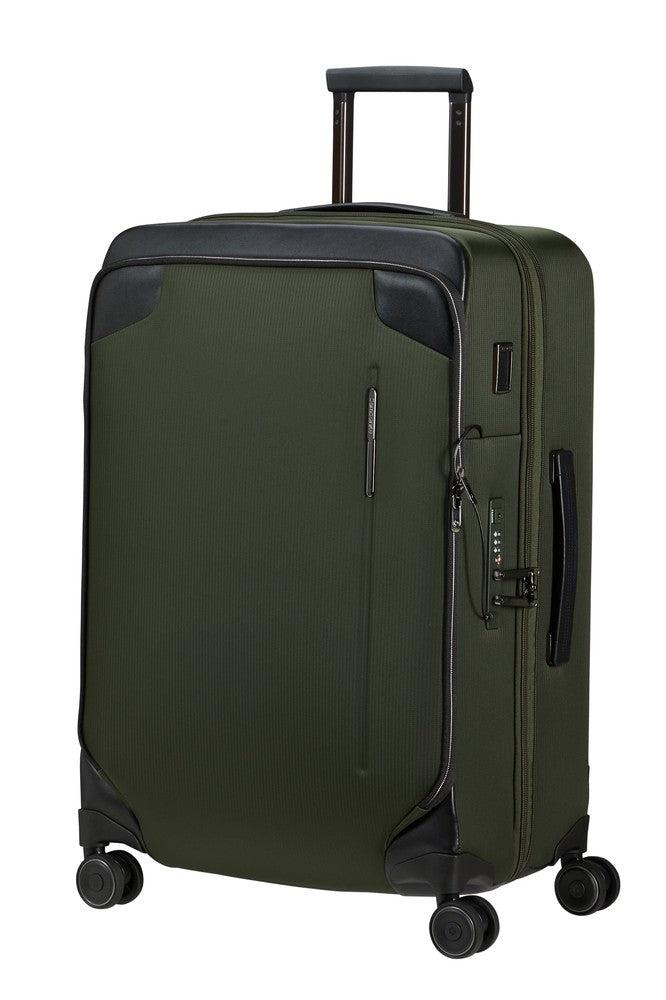 Samsonite Splendix medium utvidbar koffert med 4 hjul 67 cm Green/Black-Myke kofferter-BagBrokers