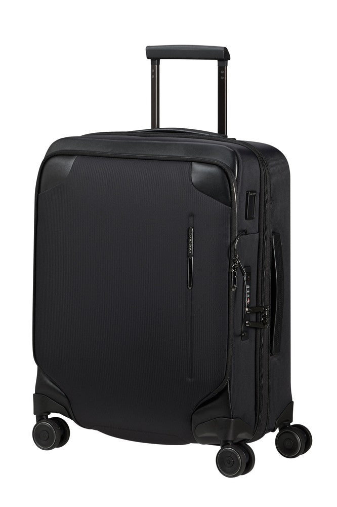 Samsonite Splendix utvidbar kabinkoffert med 4 hjul 55 cm Black-Myke kofferter-BagBrokers