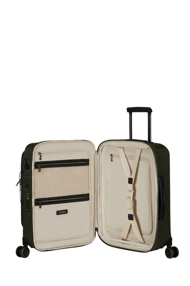 Samsonite Splendix utvidbar kabinkoffert med 4 hjul 55 cm Green/Black-Myke kofferter-BagBrokers