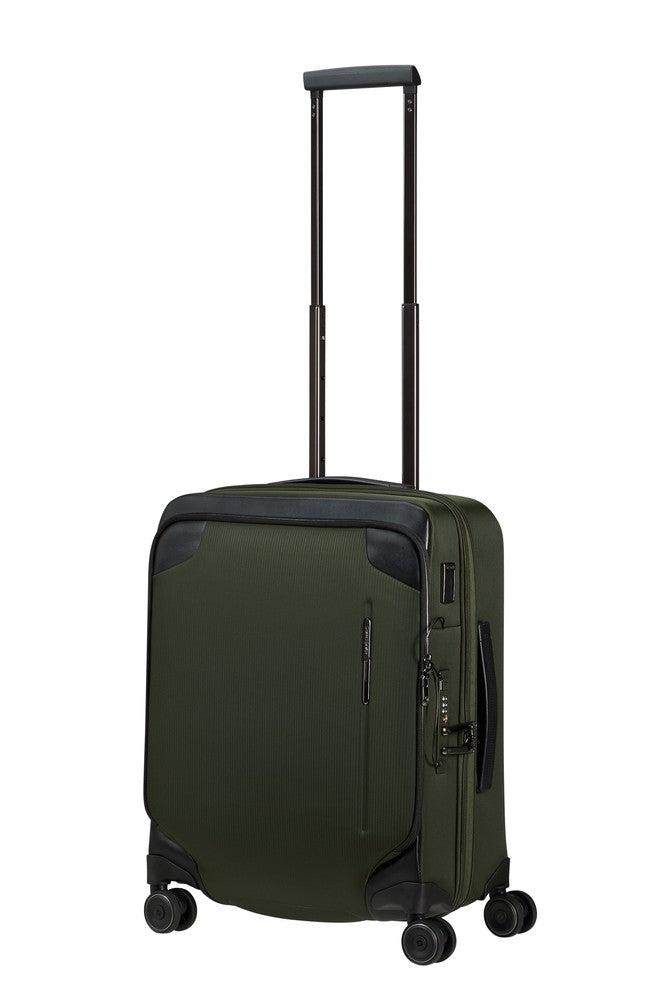 Samsonite Splendix utvidbar kabinkoffert med 4 hjul 55 cm Green/Black-Myke kofferter-BagBrokers