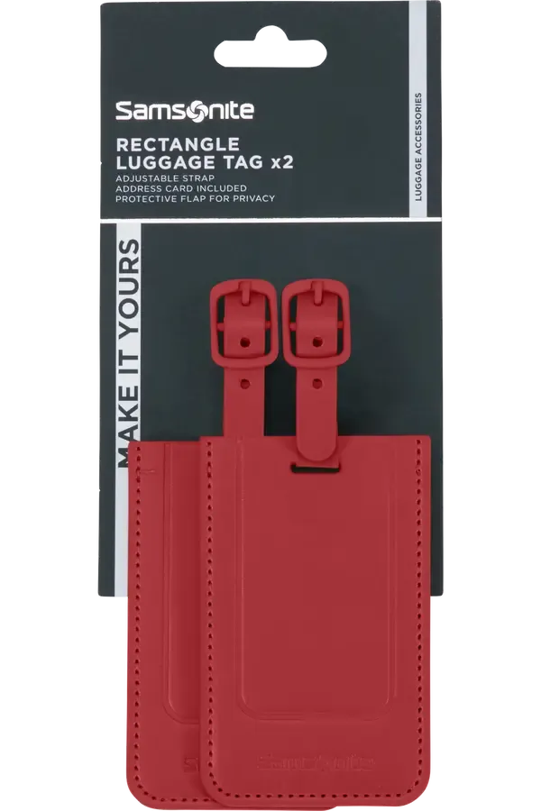 Samsonite Ta Revolution Bagasjemerke x 2 Rød-Bagasjetag-BagBrokers