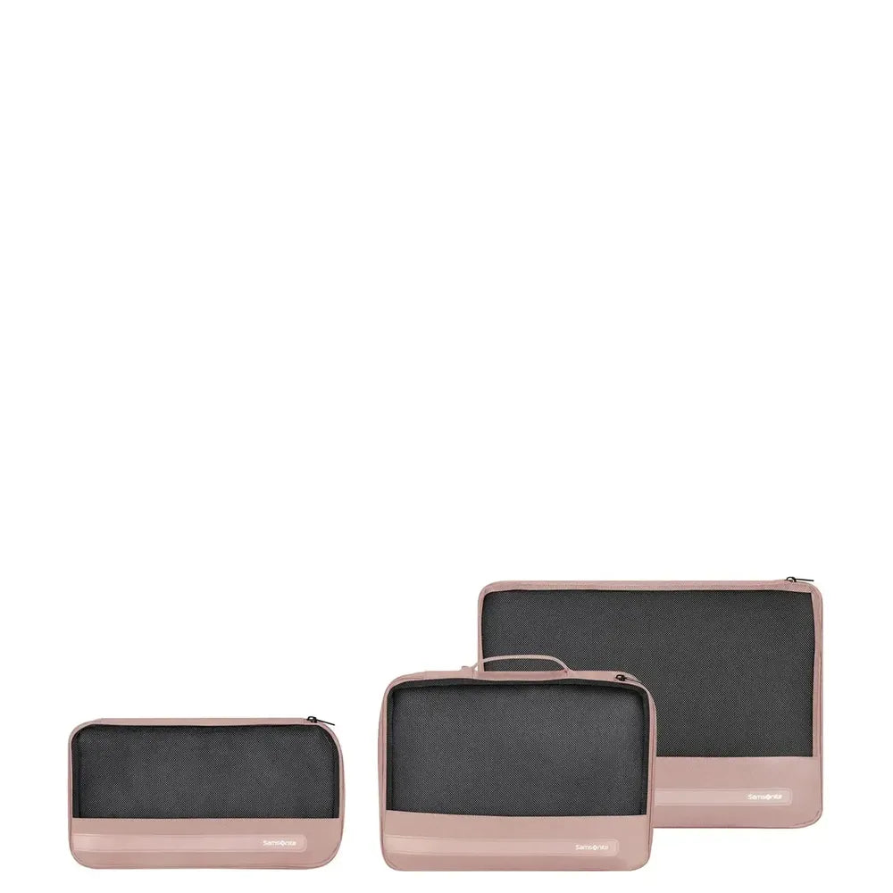 Samsonite Ta Revolution Sett med 3 pakkekuber Rose-Toalettmappe-BagBrokers