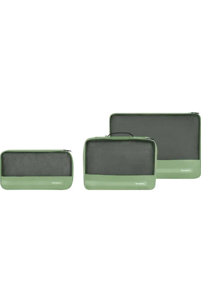 Samsonite Ta Revolution Sett med 3 pakkekuber Sage-Toalettmappe-BagBrokers