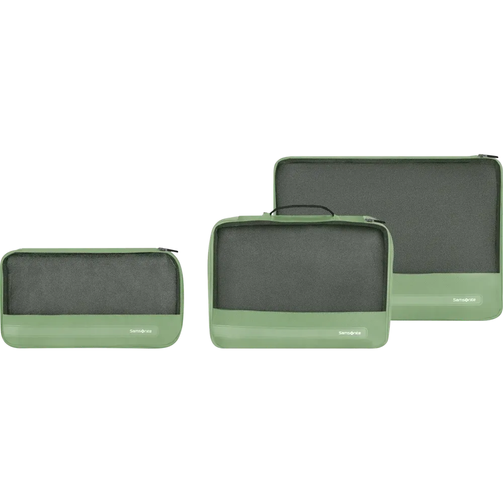 Samsonite Ta Revolution Sett med 3 pakkekuber Sage-Toalettmappe-BagBrokers