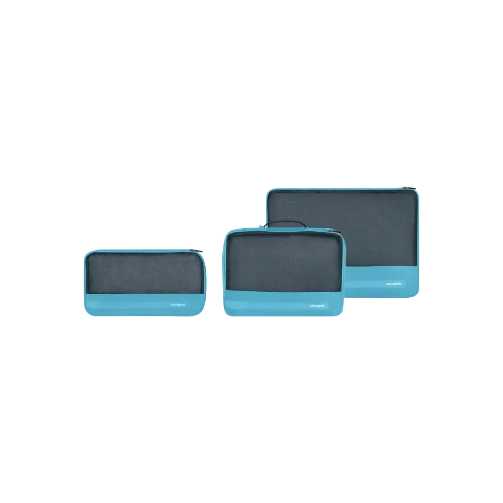Samsonite Ta Revolution Sett med 3 pakkekuber Vivid Blue-Toalettmappe-BagBrokers