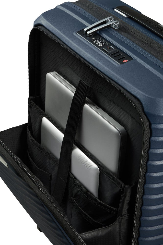 Samsonite UPSCAPE Kabinkoffert EXP med PC-lomme 55 cm Blue Nights-Harde kofferter-BagBrokers