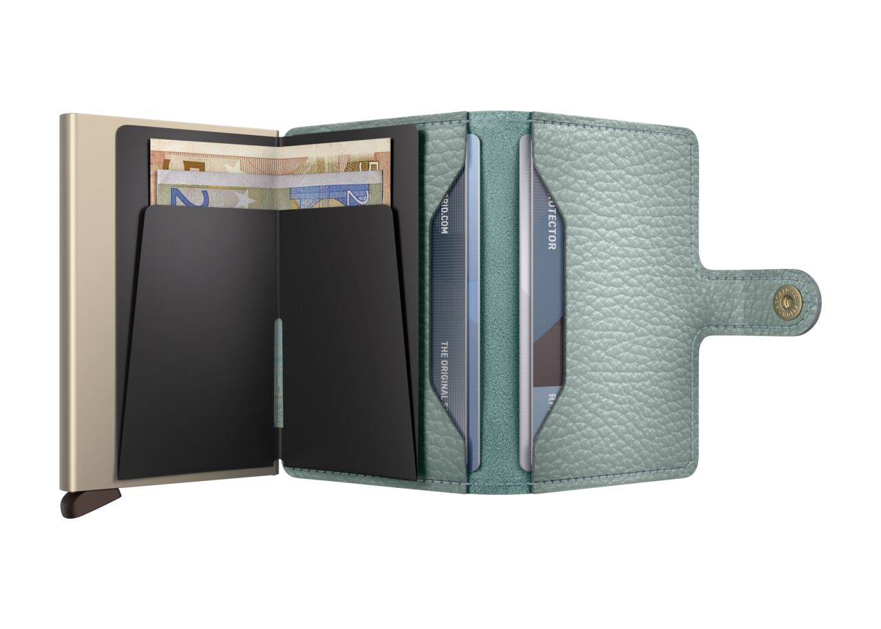 Secrid Miniwallet Pebble Sea Green-Lommebok/ Kortholder-BagBrokers