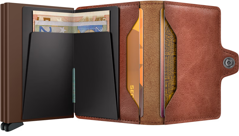 Secrid Twinwallet vintage Cognac Brown-Lommebok/ Kortholder-BagBrokers