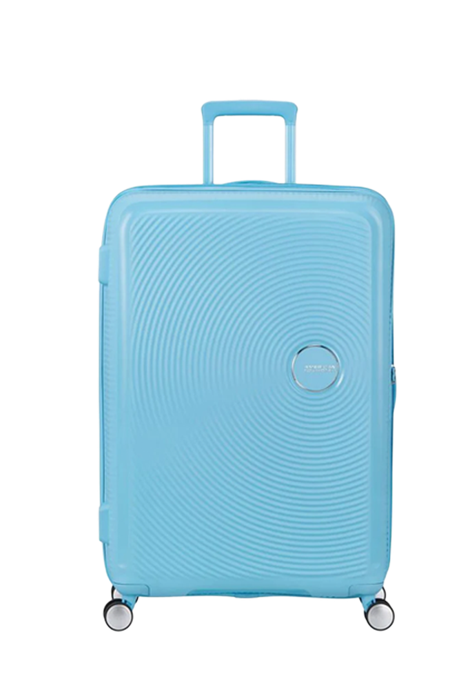American Tourister Soundbox ekspanderende koffertsett 3 deler Blueberry Fizz