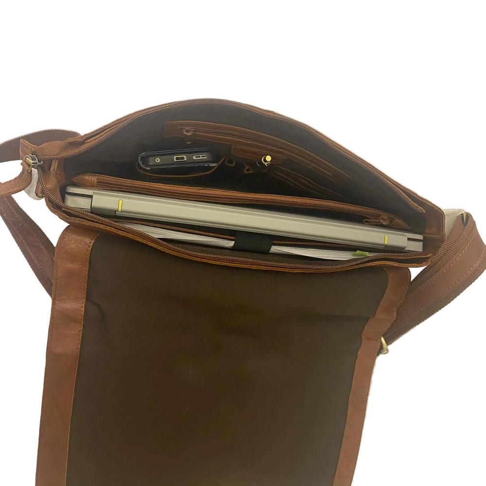 Springfield Crossover Pc-veske i skinn 15" Cognac-Veske-BagBrokers