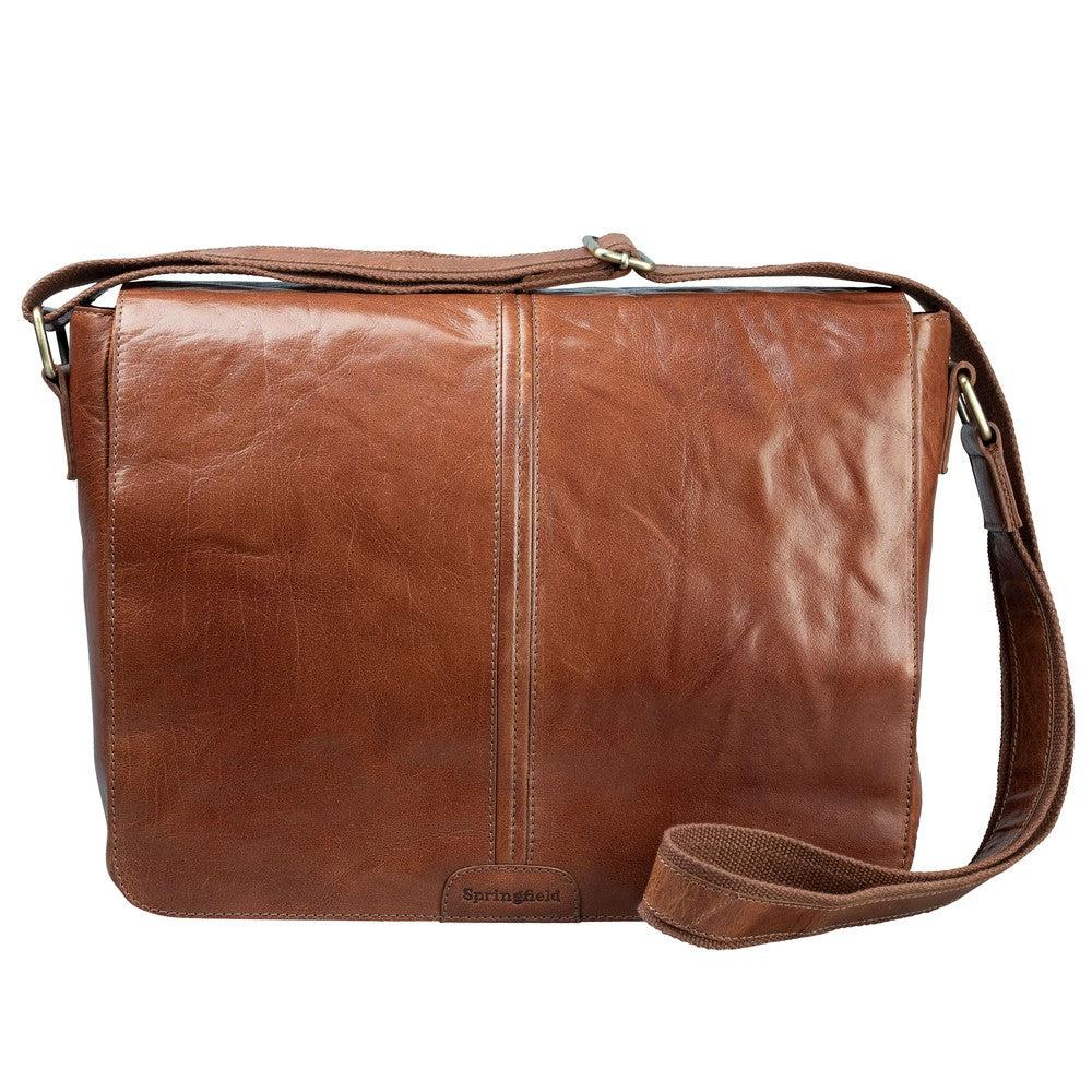 Springfield Crossover-veske i skinn 15" Cognac-Veske-BagBrokers