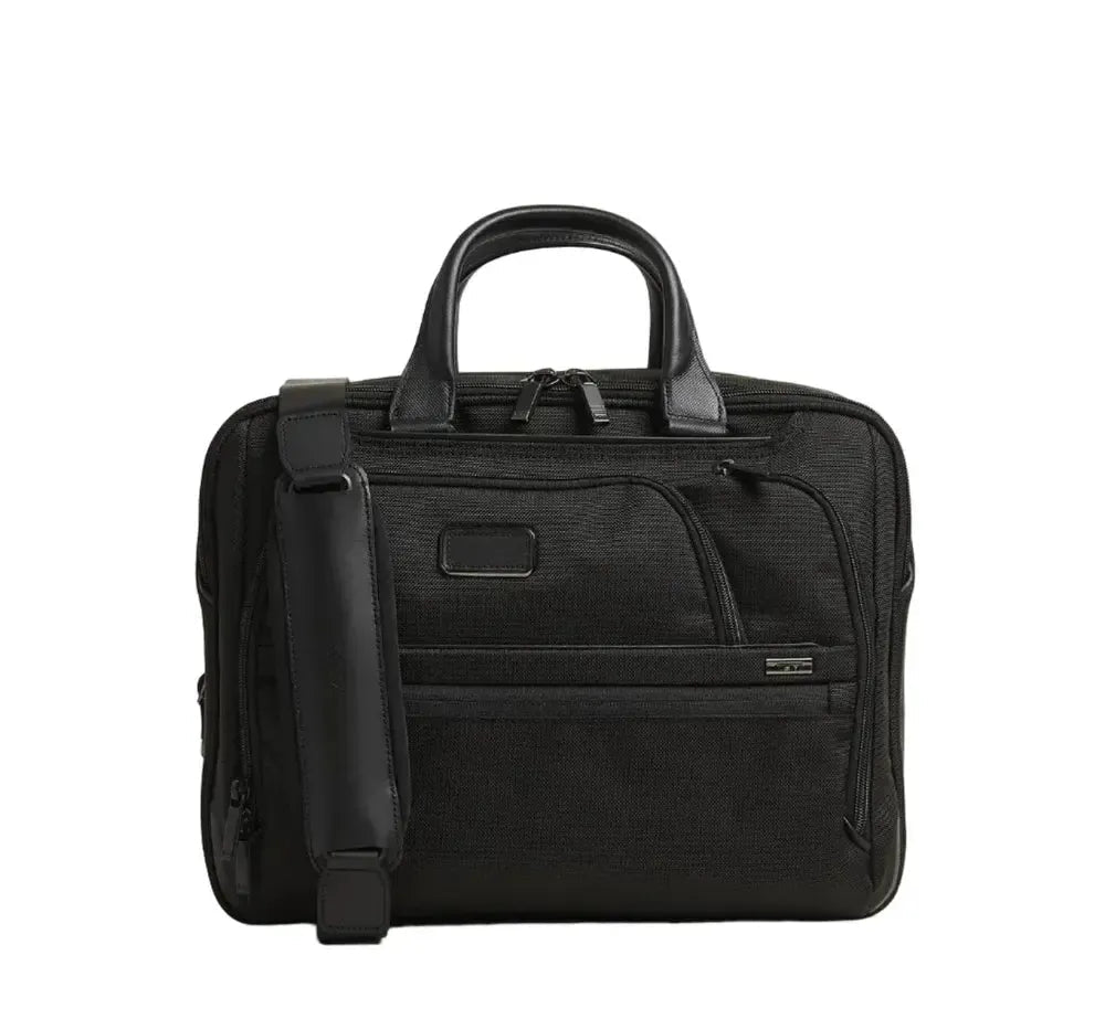 TUMI Alpha Medium 15" Expandable Briefcase Black-Veske-BagBrokers