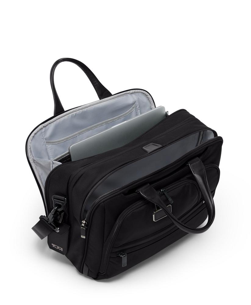 TUMI Alpha Medium 15" Expandable Briefcase Black-Veske-BagBrokers