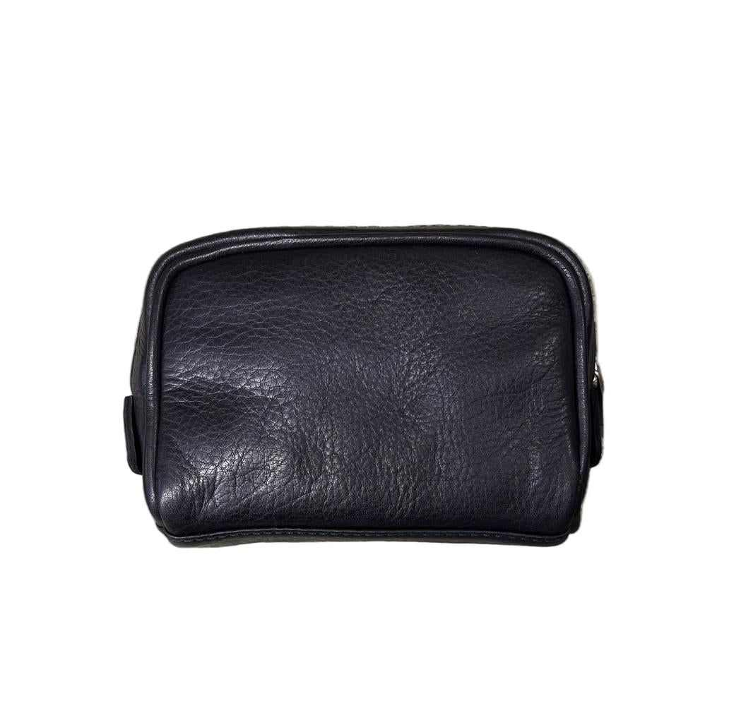 Trend Traveller Tech Pouch 2.0 i kraftig lær Svart-Toalettmappe-BagBrokers