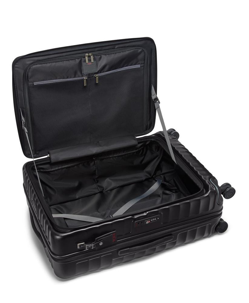 Tumi 19 Degree Large Front Access Expandable Checked Black Texture-Harde kofferter-BagBrokers
