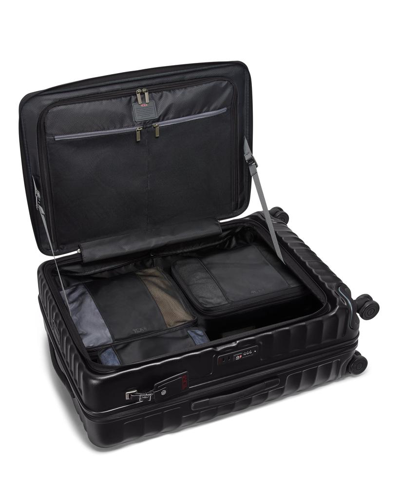 Tumi 19 Degree Large Front Access Expandable Checked Black Texture-Harde kofferter-BagBrokers