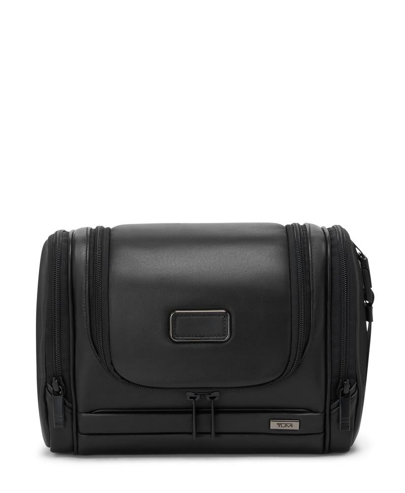 Tumi ALPHA Hanging Travel Kit Leather Black-Toalettmappe-BagBrokers