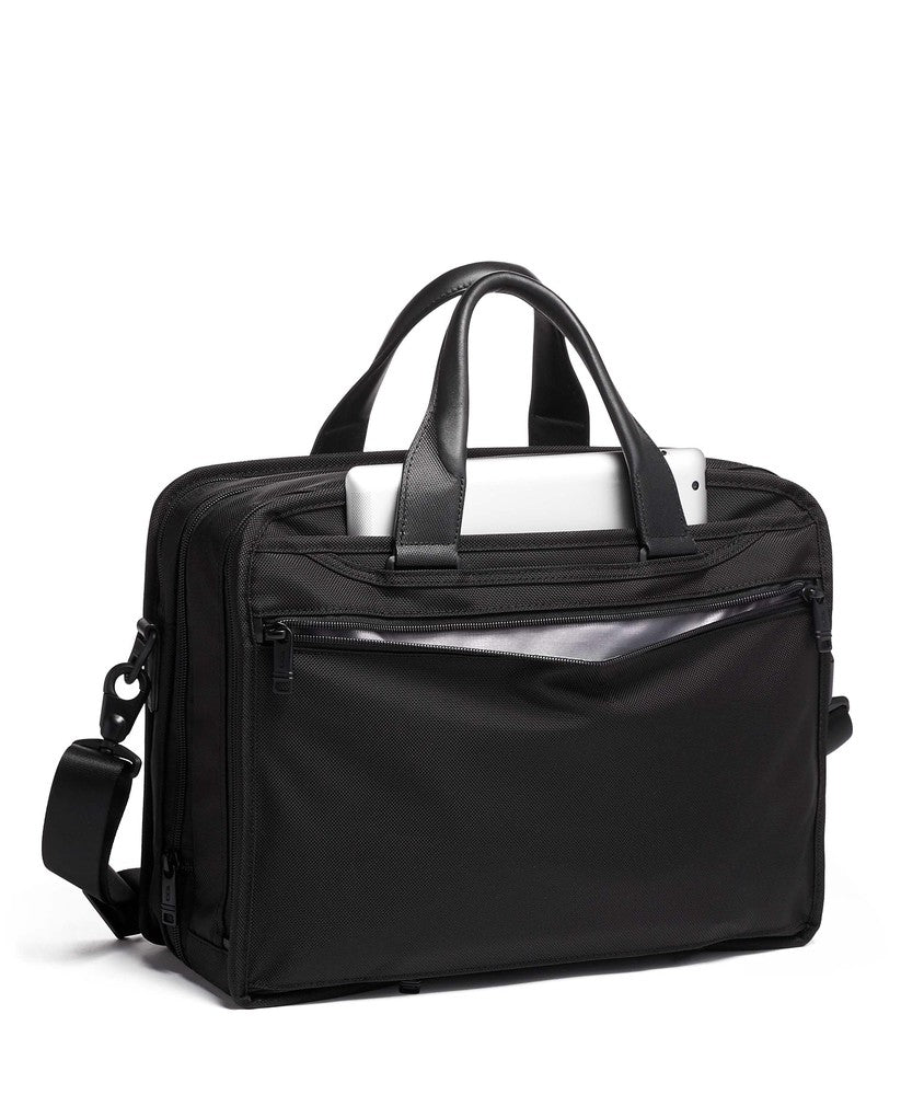 Tumi Alpha 3 Laptop Briefcase Black-Veske-BagBrokers