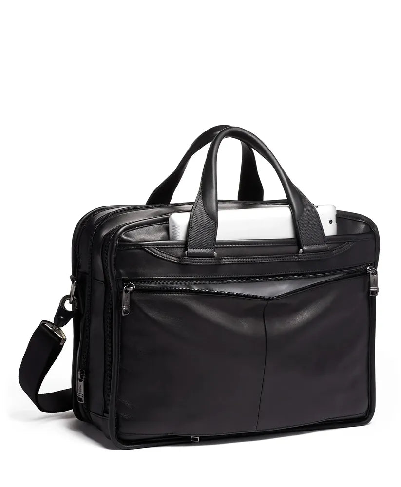 Tumi Alpha 3 Laptop Briefcase Black-Veske-BagBrokers